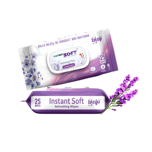 Instant soft refreshing wipes