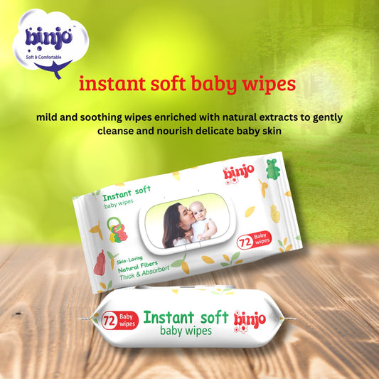Instant soft Baby wipes - (72 wipes)