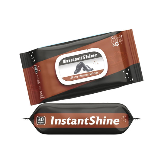 Instant shine and shoe cleaner