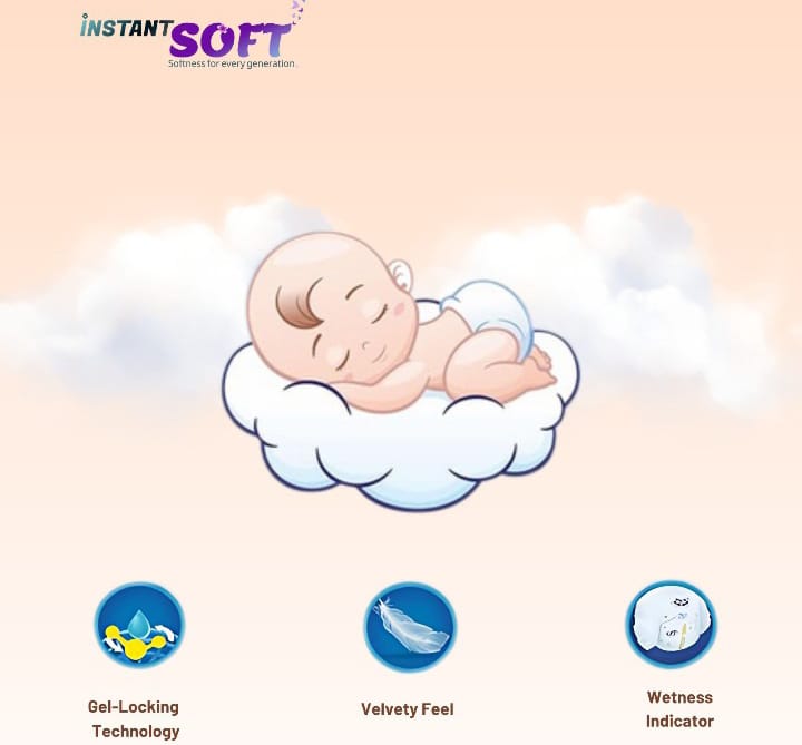 Instant soft Baby diaper