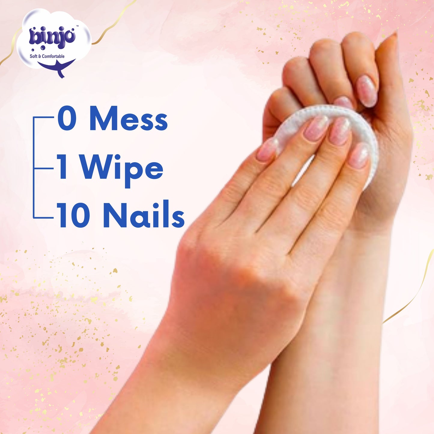 Binjo nail polish remover wipes