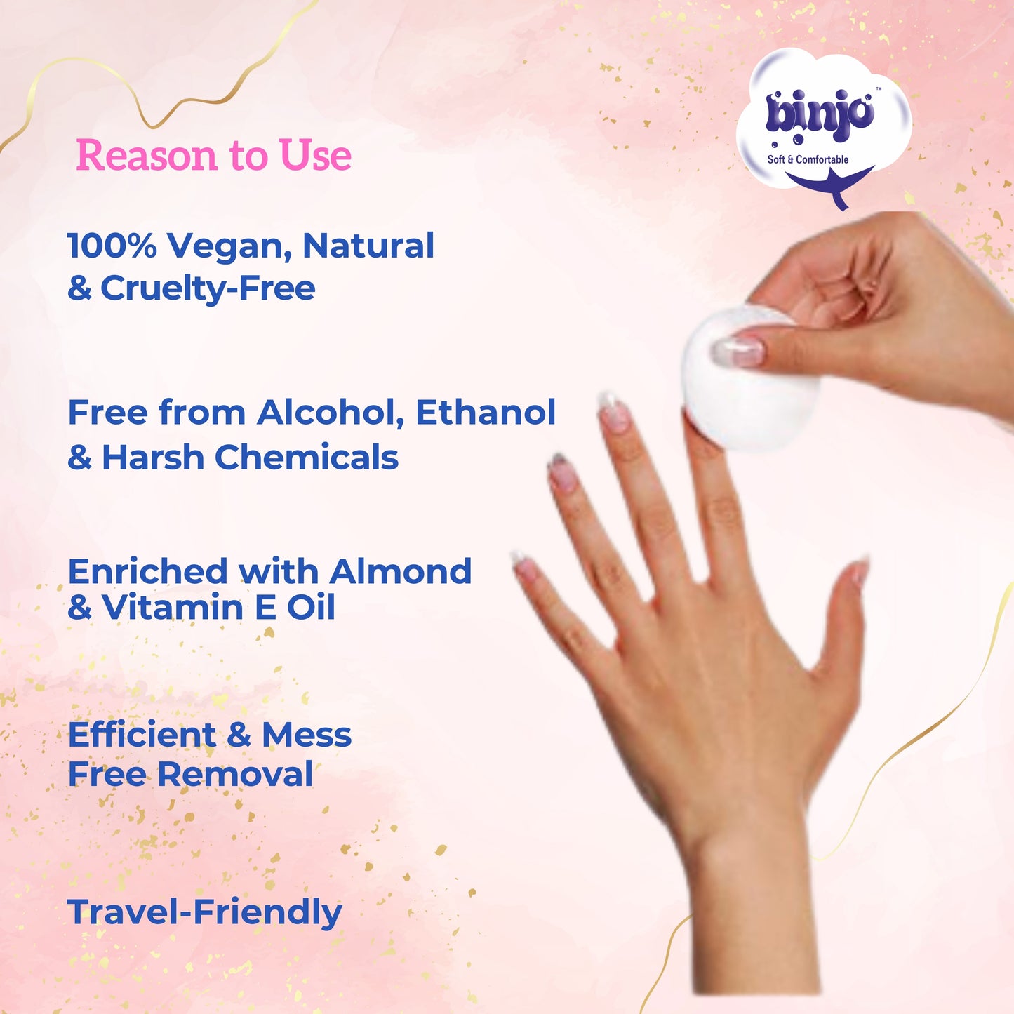 Binjo nail polish remover wipes